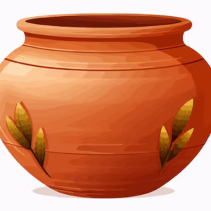 vintage cartoon clay pot illustration stock vector 1323048 23249
