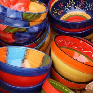 pottery, ceramic, art, multicoloured, coloured, colorful, painted, painting, shell, vessels, pottery, pottery, pottery, pottery, pottery